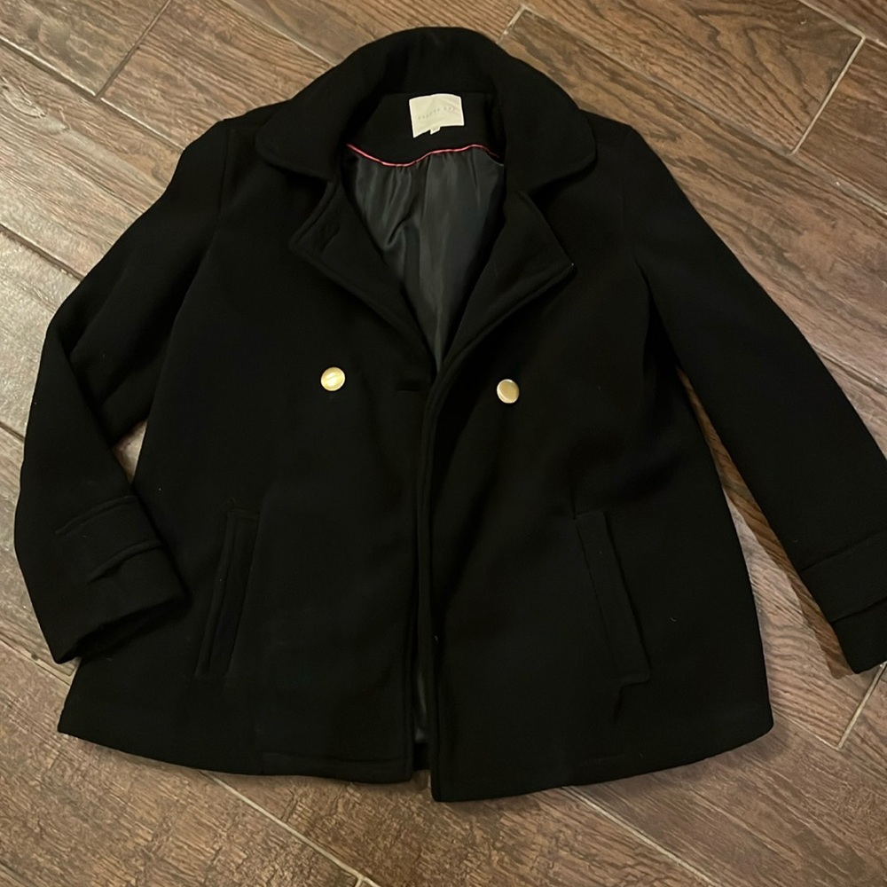 Girls Copper Key Black Coat